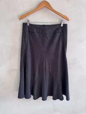 Sandro - Dark Gray A-Line Flared Skirt